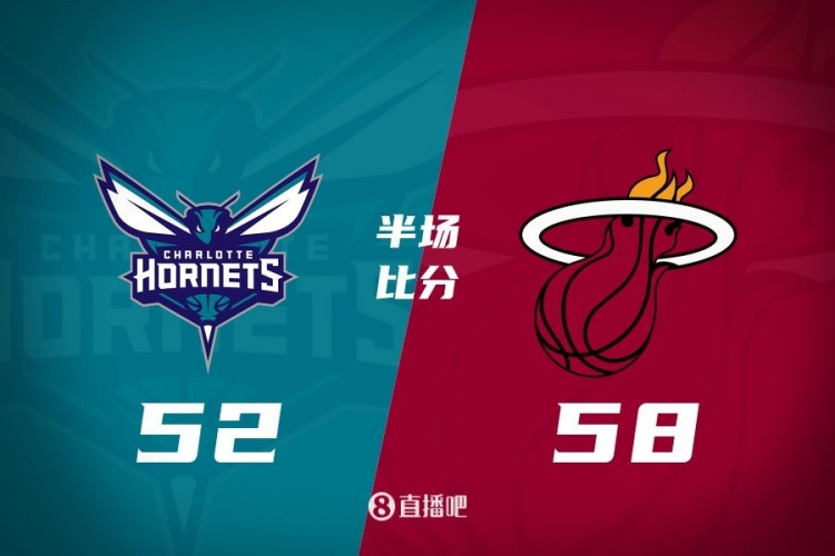 半場戰(zhàn)報(bào):熱火58-52黃蜂 維金斯14分熱巴13分9板 小橋19分